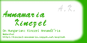 annamaria kinczel business card